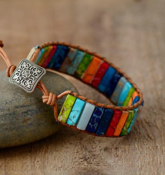 Bracelet positif 7 charkas multicolore - L'univers-karma