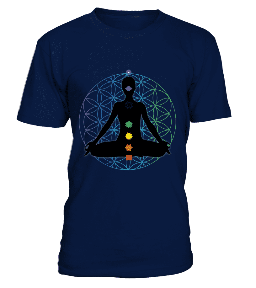 T Shirt "Méditation 7 Chakras" Pour homme - L'univers-karma