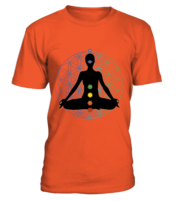 T Shirt "Méditation 7 Chakras" Pour homme - L'univers-karma