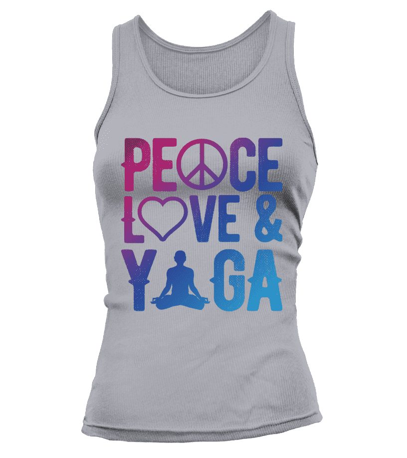 Débardeur "Peace, Love & Yoga" Pour femme - L'univers-karma