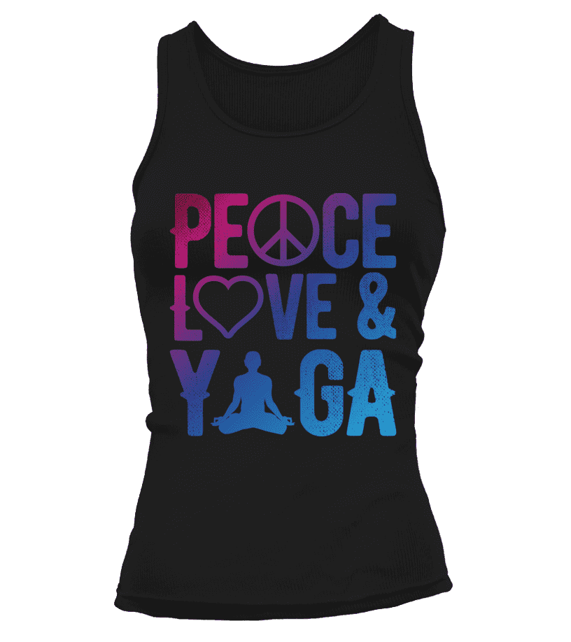 Débardeur "Peace, Love & Yoga" Pour femme - L'univers-karma