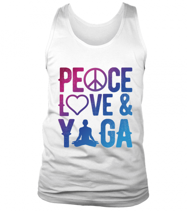 Débardeur"Peace, love & Yoga" Pour homme - L'univers-karma