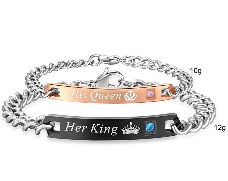 Bracelets de couple King&Queen - L'univers-karma
