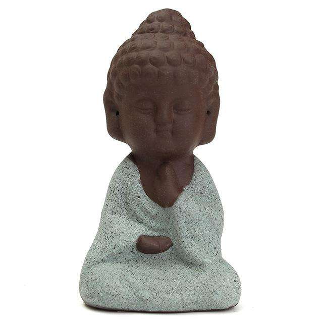 Statuette Bouddha en Céramique Faite Main - L'univers-karma