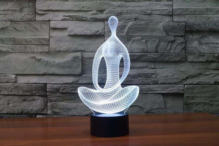 Lampe Hologramme de Méditation & Yoga LED - L'univers-karma
