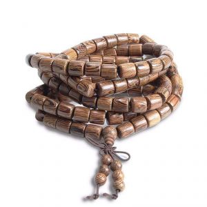 Bracelet Mala de méditation 108 Perles en Bois Wengé - L'univers-karma