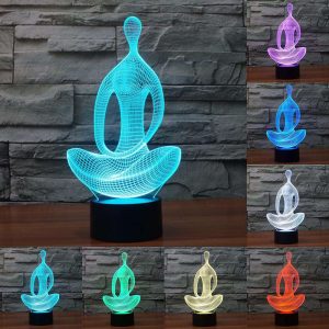 Lampe Hologramme de Méditation & Yoga LED - L'univers-karma