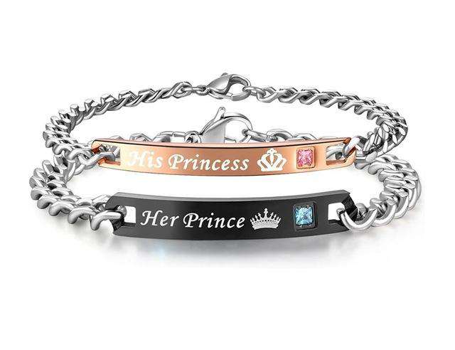 Bracelets de couple Prince&Princess - L'univers-karma